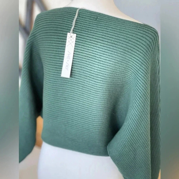 she and sky  sweater Large Green - Picture 12 of 16